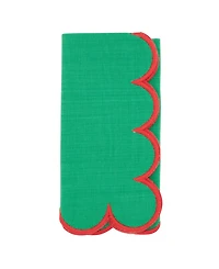 Saro Lifestyle Sweet Edge Scalloped Napkin, Set of 4