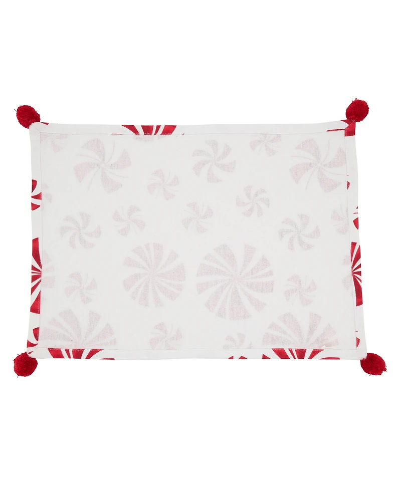 Saro Lifestyle Peppermints Placemat, Set of 4