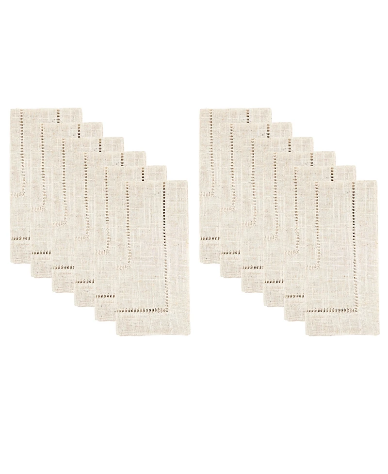Saro Lifestyle Linen Blend Toscana Double Hemstitched Napkin