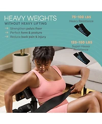 LifePro GluteBlast Hip Thrust Machine – Premium Home Gym Glute & Squat Bench with Resistance Bands