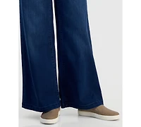 Style & Co Petite High-Rise Wide-Leg Tummy-Control Jeans, Macy's Exclusive