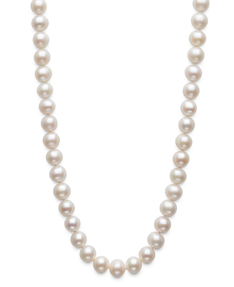Belle de Mer Cultured Freshwater Pearl (7.5-8.5mm) Necklace in Sterling Silver