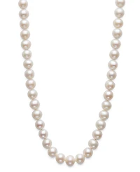 Belle de Mer Cultured Freshwater Pearl (7.5-8.5mm) Necklace in Sterling Silver