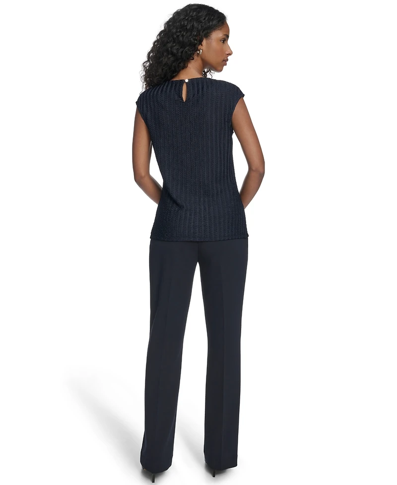 Calvin Klein Women's Textured Cap Sleeve Top