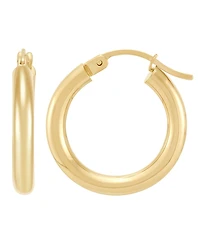 Macy's Polished Tube Hoop Earrings in 14K Yellow Gold