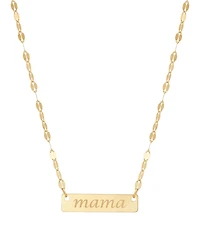 Italian Gold Polished Mama Pendant Necklace in 10k Yellow Gold