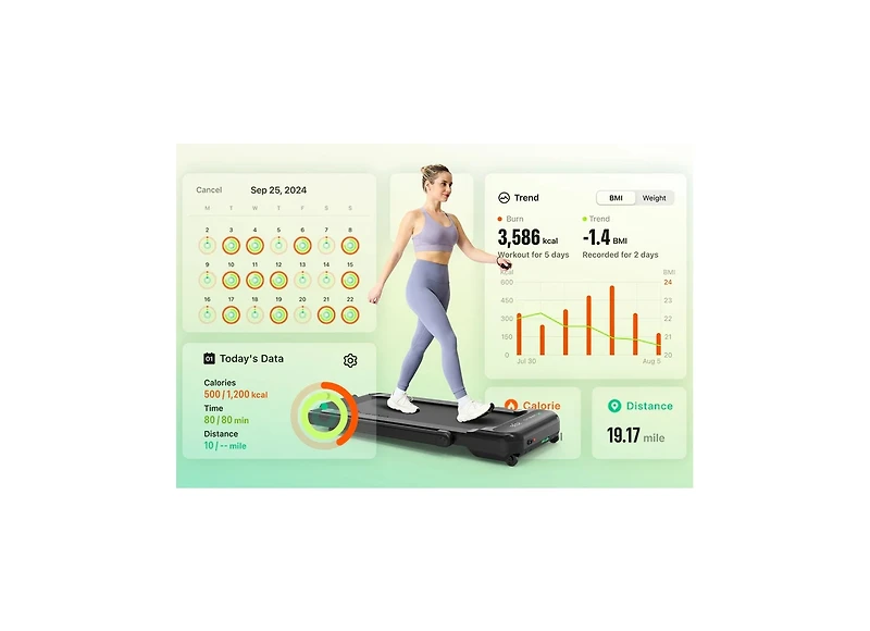 Urevo Climber Smart Treadmill with 9% Auto Incline