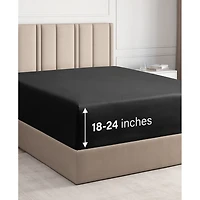 Cgk Unlimited Extra Deep Pocket 18 - 24 Inch Microfiber Fitted Sheet King