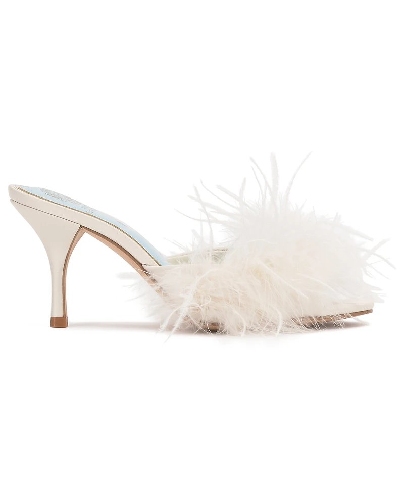 Vince Camuto Women's Paelly High-Heel Feathered Dress Mules