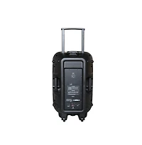 RadioShack 120W 15 inch Party Tower Pa Speaker with Lights, Fm Radio, and Rechargeable Battery and Wheels For Mobility 4001945