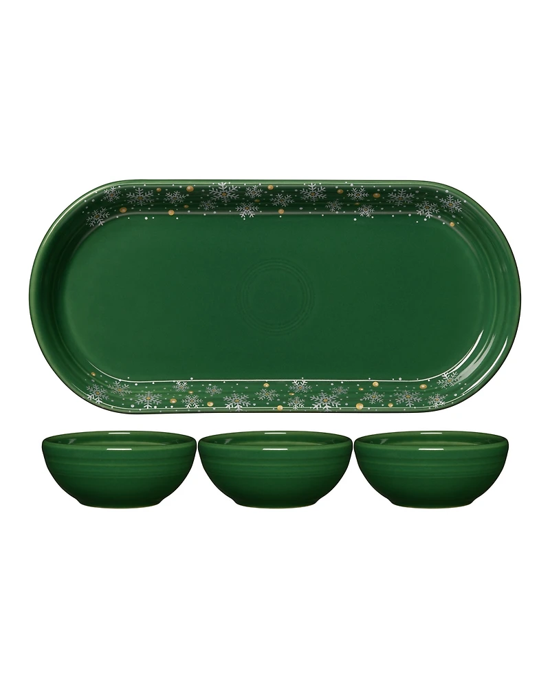 Fiesta Jade Snowflakes 4-Piece Condiment Set, Exclusively at Macy's