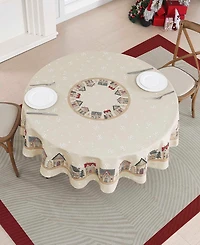 Avanti Gingerbread Village 70" Round Tablecloth
