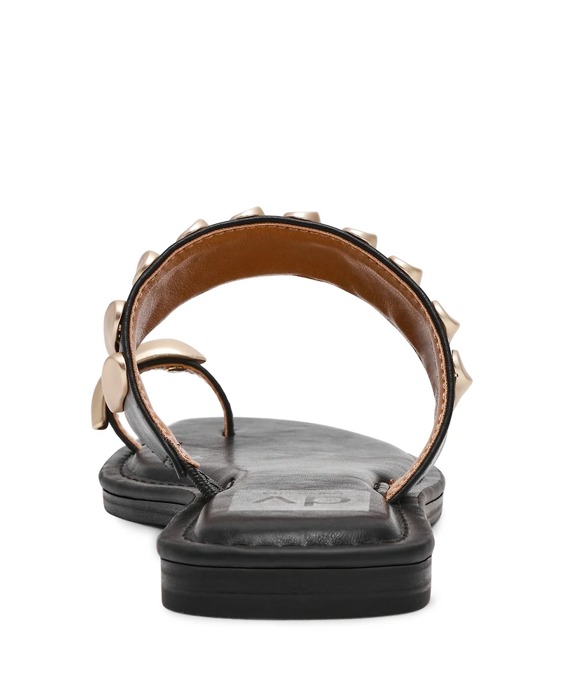 Dv Dolce Vita Women's Jayson Jewelry Embellished Thong Toe Ring Flat Sandals