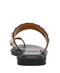 Dv Dolce Vita Women's Jayson Jewelry Embellished Thong Toe Ring Flat Sandals