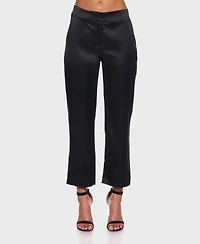 Alex & Sophia Women's Bridal Satin Straight Leg Pants