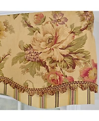 Rlf Home 100% Cotton Dewsbury Glory Fully lined Windows Rod Pocket Valance 50" x 16" Beige