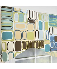 Rlf Home Mesmerize Cornice Valance - 100% Cotton with Ivory Lining 50" x 17" Green