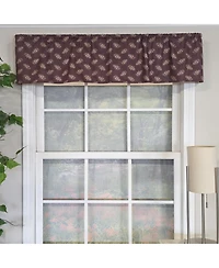Rlf Home 100% Cotton Pine Cones Tailored Unlined Windows Rod Pocket Valance 51" x 12" Egg Plant