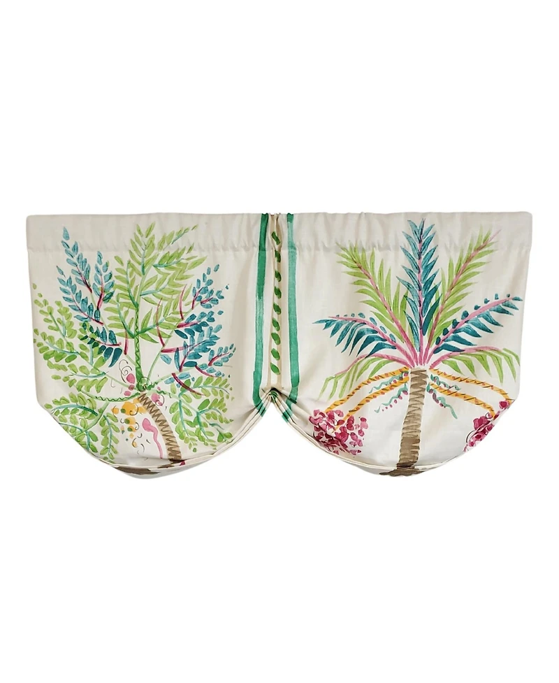 Rlf Home 3" Rod Pocket High Quality Fabric Felicity Stationary Balloon Valance for Windows 50" x 23" Multi