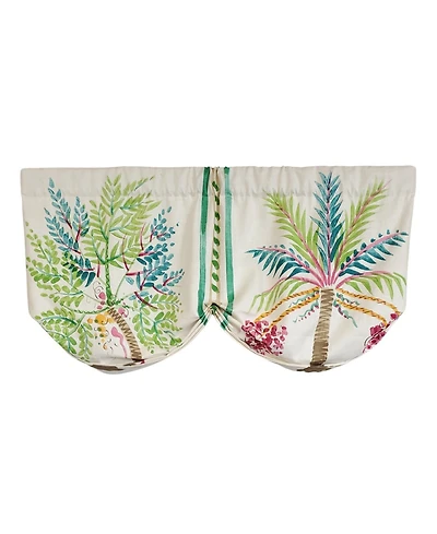 Rlf Home 3" Rod Pocket High Quality Fabric Felicity Stationary Balloon Valance for Windows 50" x 23" Multi