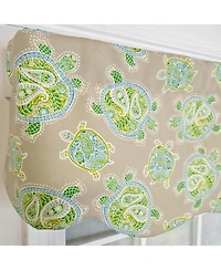 Rlf Home 100% Cotton Tortuga Stanform Fully lined Windows Rod Pocket Valance 50" x 16" Green