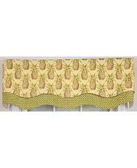 Rlf Home 100% Cotton Kingston Glory Fully lined Windows Rod Pocket Valance 50" x 16" Yellow
