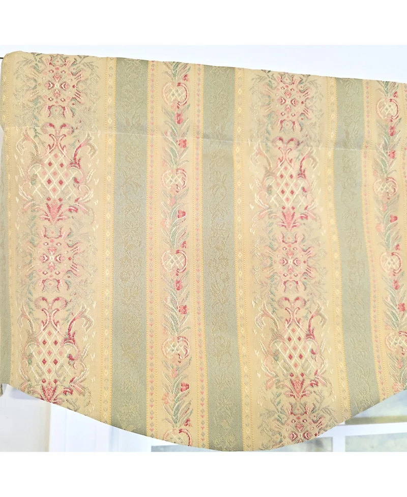 Rlf Home 100% Cotton Kuriyama Provance Fully lined Windows Rod Pocket Valance 50" x 15" Beige