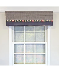 Rlf Home 100% Cotton Cabin Tailored Fully lined Windows Rod Pocket Valance 50" x 15" Blue