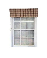 Rlf Home 100% Cotton Clambake Plaid Tailored Unlined Windows Rod Pocket Valance 51" x 12" Grape
