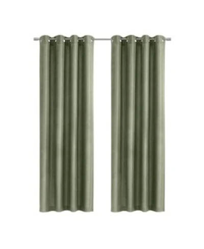 Habitat Abstract Light Filtering Energy Efficeint Grommet Curtain Panel For Windows 52 X22 X 95 X22in Green