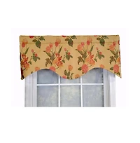 Rlf Home Luxurious Modern Design Classic Garland Regal Style Window Valance 50" x 17" Gold