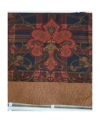 Rlf Home 3" Rod Pocket High Quality Fabric Espadas Banded Valance for Windows 50" x 16" Burgundy