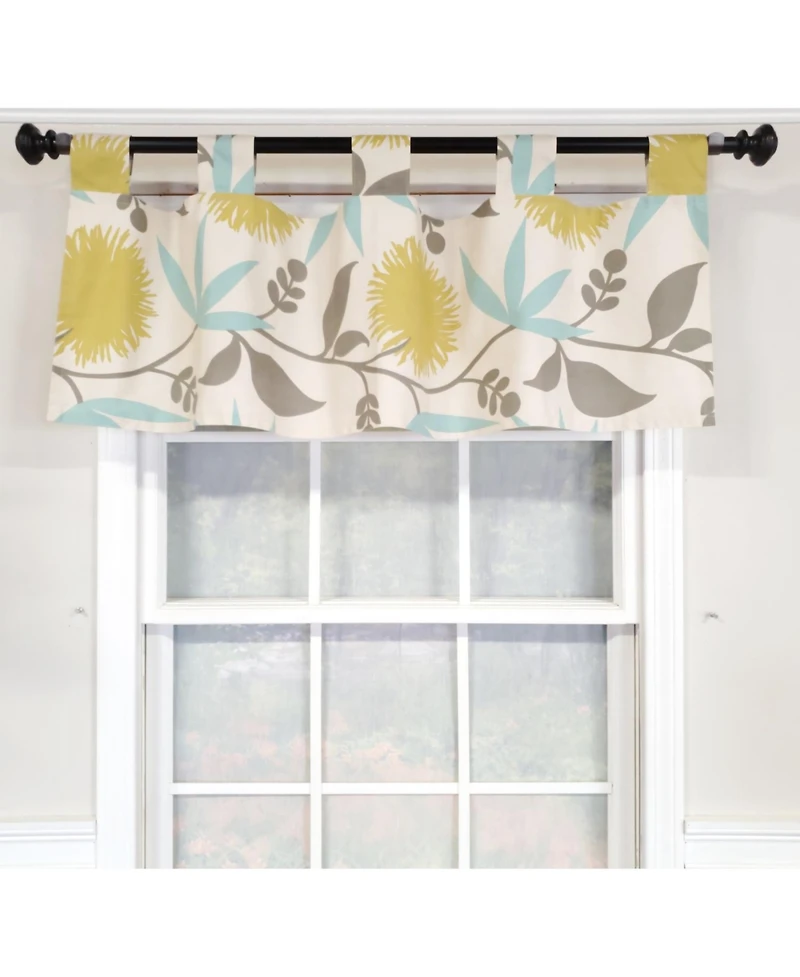 Rlf Home 4" Top Tab High Quality Fabric Shine Tab Valance for Windows 50" x 16" Natural