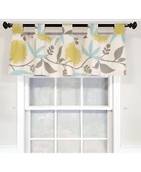 Rlf Home 4" Top Tab High Quality Fabric Shine Tab Valance for Windows 50" x 16" Natural