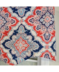 Rlf Home 100% Cotton Coventry Regal Fully lined Windows Rod Pocket Valance 50" x 17" Navy