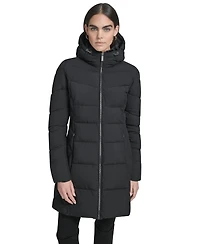 Calvin Klein Women's Collar Hooded Puffer Coat