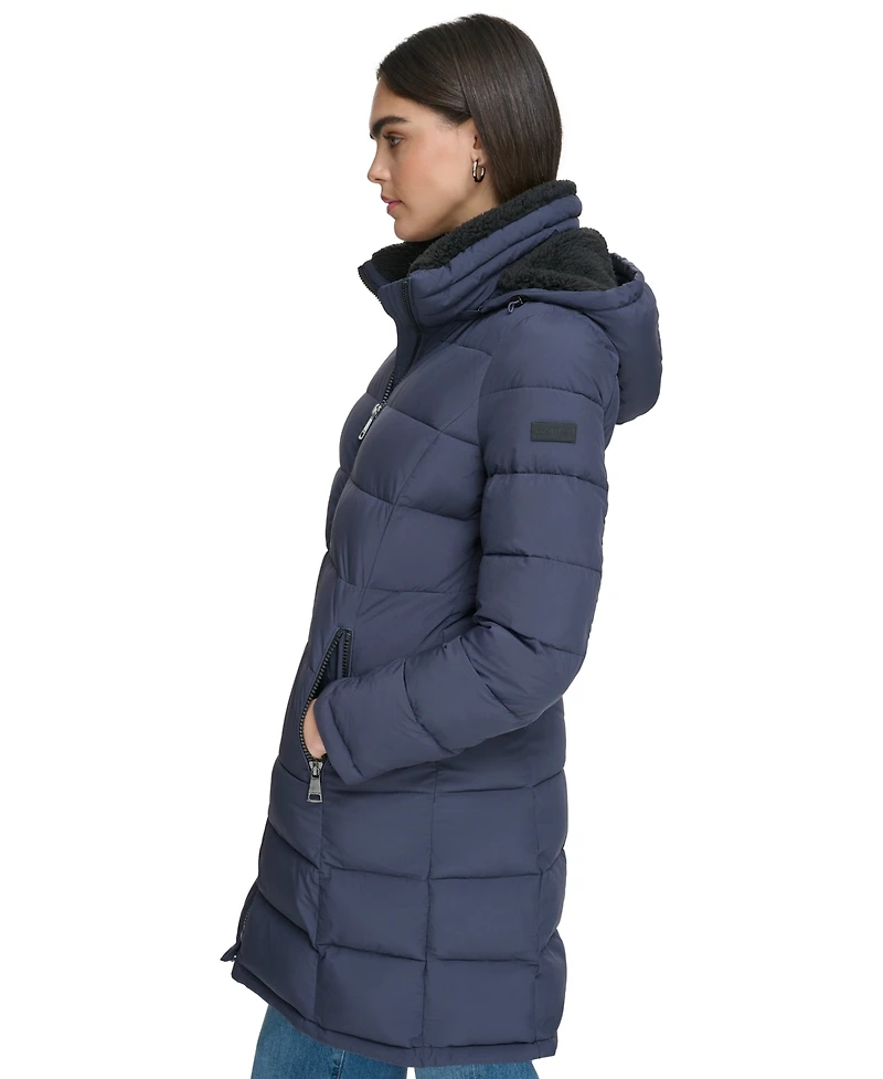 Calvin Klein Women's Hooded Puffer Coat