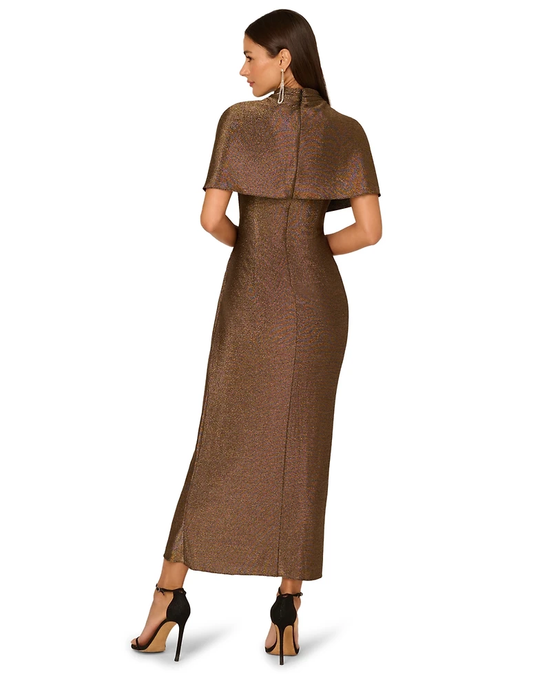 Adrianna Women's Metallic Knit Long Dress