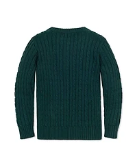 Hope & Henry Baby Boys Organic Cable Crewneck Pullover Sweater