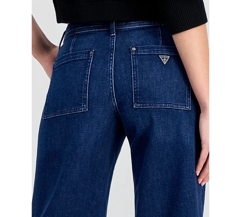 Guess Women's Zoya Cropped Wide-Leg Jeans
