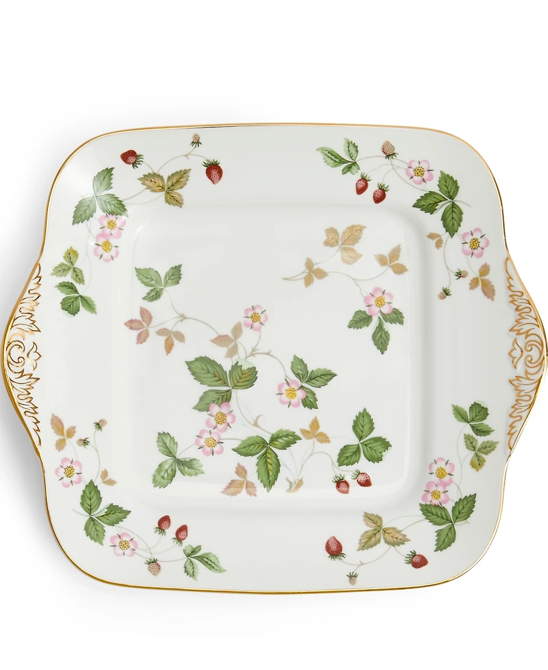 Wedgewood Wild Strawberry Square Cake Plate
