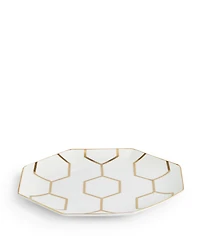 Wedgwood Gio Gold Octagonal Accent Plate White
