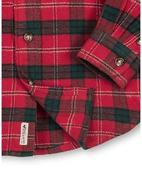 Hope & Henry Boys Organic Long Sleeve Flannel Button Down Shirt