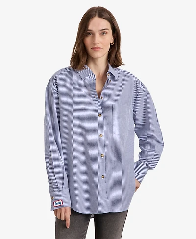 Sanctuary Women's Spread Collar Long-Sleeve Shirt