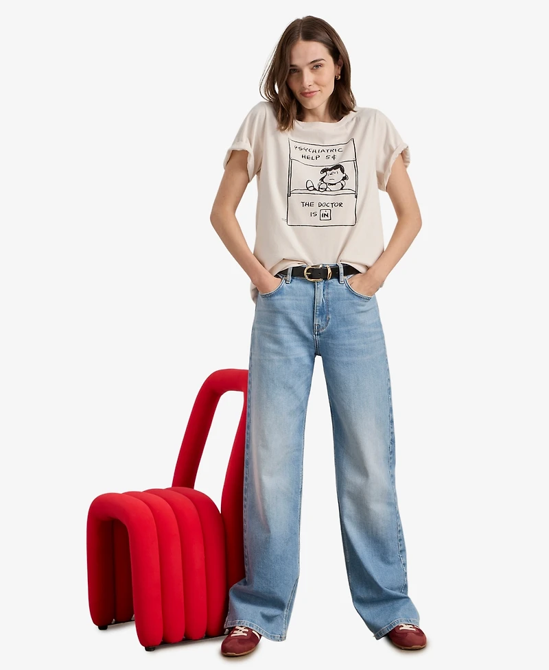 Sanctuary Women's Crewneck Graphic Tee Top