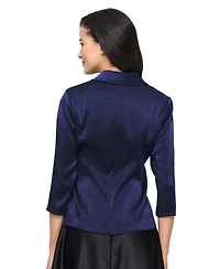 Alex Evenings Women's V-Neck Shimmer Top