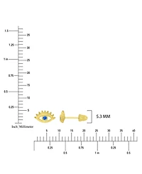 Macy's 14k Yellow Gold Evil Eye Stud Earrings