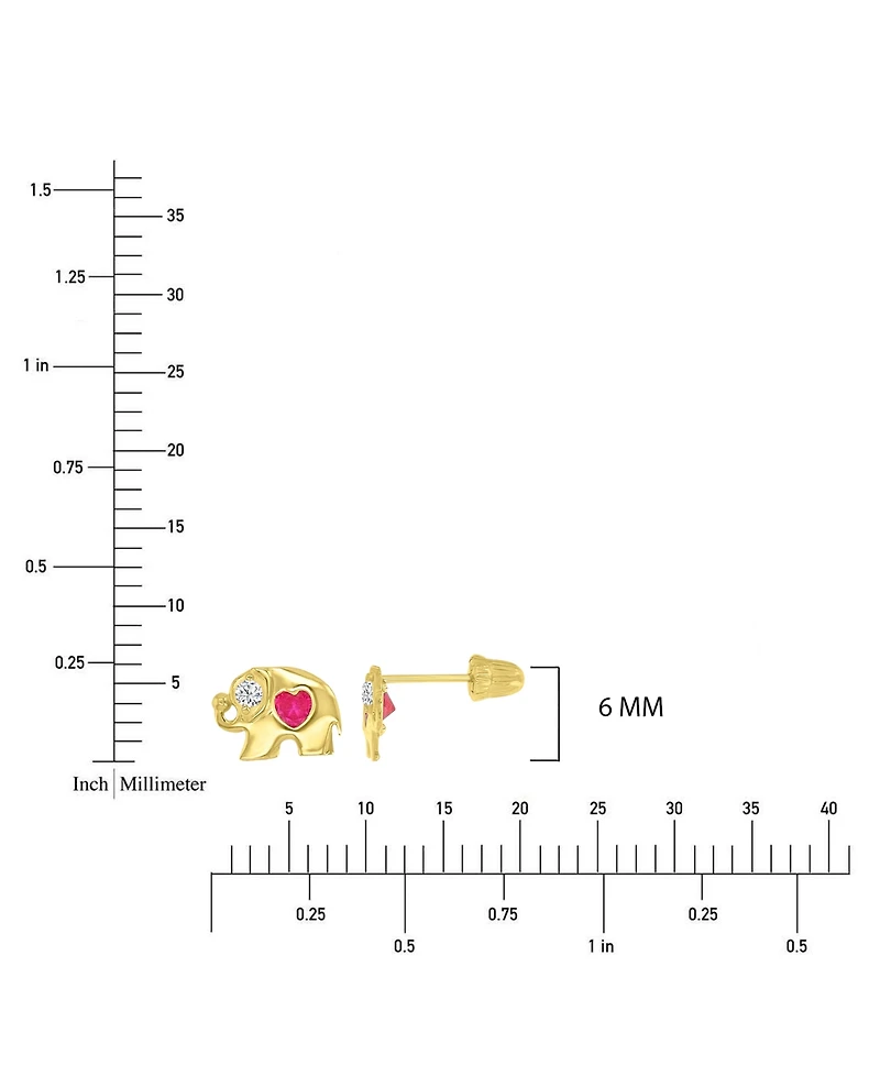 Macy's 14K Yellow Gold Elephant Screw Back Stud Earrings