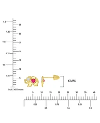 Macy's 14K Yellow Gold Elephant Screw Back Stud Earrings