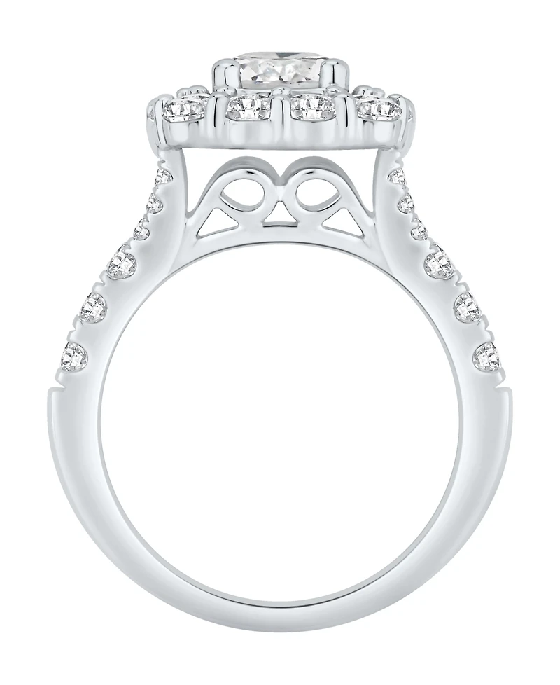 Macy's Diamond Halo Engagement Ring (2-1/2 ct. t.w.) in 14K White Gold
